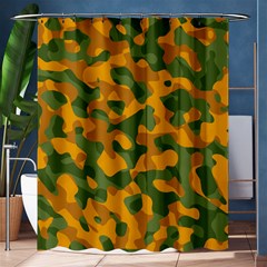 Green And Orange Camouflage Pattern Shower Curtain 60  X 72  (medium) 