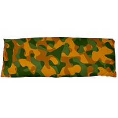 Green And Orange Camouflage Pattern Body Pillow Case (dakimakura) by SpinnyChairDesigns