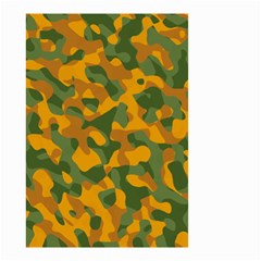 Green And Orange Camouflage Pattern Small Garden Flag (two Sides) by SpinnyChairDesigns