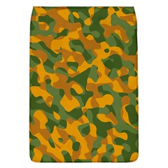 Green And Orange Camouflage Pattern Removable Flap Cover (l) by SpinnyChairDesigns