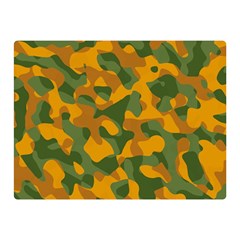 Green And Orange Camouflage Pattern Double Sided Flano Blanket (mini) 