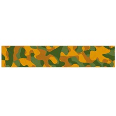 Green And Orange Camouflage Pattern Large Flano Scarf  by SpinnyChairDesigns