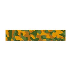 Green And Orange Camouflage Pattern Flano Scarf (mini) by SpinnyChairDesigns