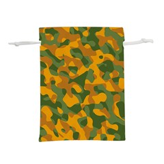 Green And Orange Camouflage Pattern Lightweight Drawstring Pouch (s)