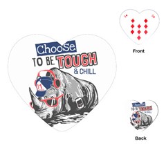 Choose To Be Tough & Chill Playing Cards Single Design (heart)