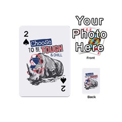 Choose To Be Tough & Chill Playing Cards 54 Designs (mini) by Bigfootshirtshop