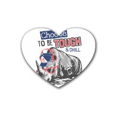 Choose To Be Tough & Chill Heart Coaster (4 Pack) 