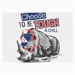 Choose To Be Tough & Chill Large Glasses Cloth (2 Sides) Back