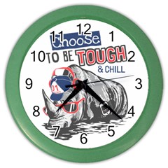 Choose To Be Tough & Chill Color Wall Clock by Bigfootshirtshop