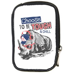 Choose To Be Tough & Chill Compact Camera Leather Case by Bigfootshirtshop