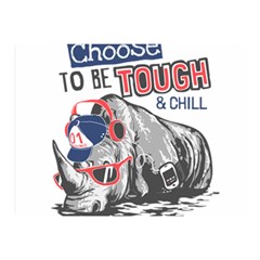 Choose To Be Tough & Chill Double Sided Flano Blanket (mini)  by Bigfootshirtshop