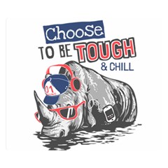 Choose To Be Tough & Chill Double Sided Flano Blanket (small) 