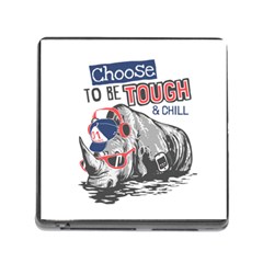 Choose To Be Tough & Chill Memory Card Reader (square 5 Slot) by Bigfootshirtshop