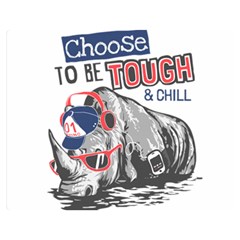 Choose To Be Tough & Chill Double Sided Flano Blanket (medium) 