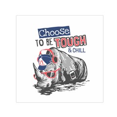 Choose To Be Tough & Chill Small Satin Scarf (square)