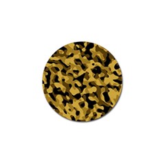 Black Yellow Brown Camouflage Pattern Golf Ball Marker (10 Pack)