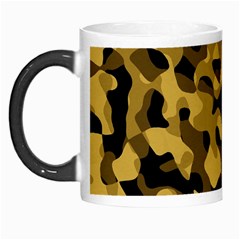 Black Yellow Brown Camouflage Pattern Morph Mugs by SpinnyChairDesigns