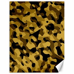 Black Yellow Brown Camouflage Pattern Canvas 12  X 16  by SpinnyChairDesigns