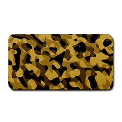 Black Yellow Brown Camouflage Pattern Medium Bar Mats by SpinnyChairDesigns