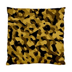 Black Yellow Brown Camouflage Pattern Standard Cushion Case (one Side) by SpinnyChairDesigns