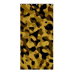 Black Yellow Brown Camouflage Pattern Shower Curtain 36  X 72  (stall)  by SpinnyChairDesigns