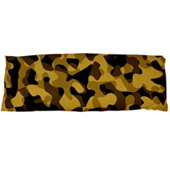 Black Yellow Brown Camouflage Pattern Body Pillow Case Dakimakura (two Sides) by SpinnyChairDesigns