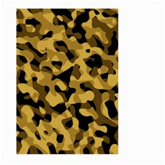 Black Yellow Brown Camouflage Pattern Large Garden Flag (two Sides) by SpinnyChairDesigns