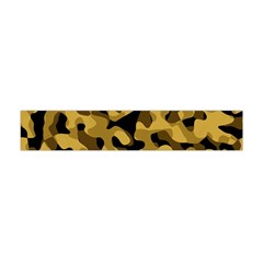 Black Yellow Brown Camouflage Pattern Flano Scarf (mini) by SpinnyChairDesigns