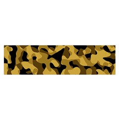 Black Yellow Brown Camouflage Pattern Satin Scarf (oblong) by SpinnyChairDesigns