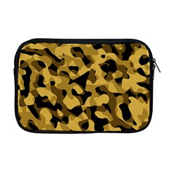 Black Yellow Brown Camouflage Pattern Apple Macbook Pro 17  Zipper Case by SpinnyChairDesigns