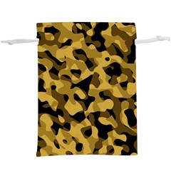 Black Yellow Brown Camouflage Pattern  Lightweight Drawstring Pouch (xl) by SpinnyChairDesigns