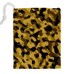 Black Yellow Brown Camouflage Pattern Drawstring Pouch (5XL) Back