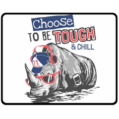 Choose To Be Tough & Chill Double Sided Fleece Blanket (medium) 