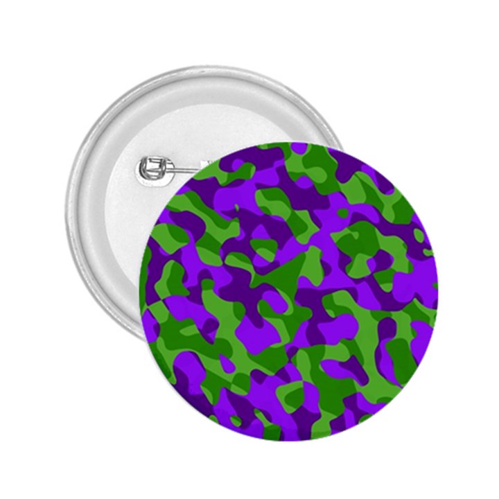 Purple and Green Camouflage 2.25  Buttons