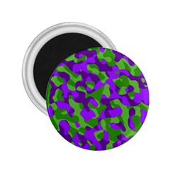 Purple and Green Camouflage 2.25  Magnets