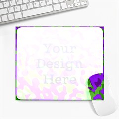 Purple And Green Camouflage Large Mousepads by SpinnyChairDesigns