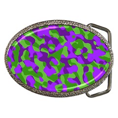 Purple and Green Camouflage Belt Buckles