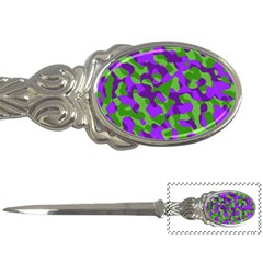 Purple and Green Camouflage Letter Opener