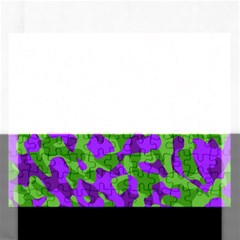 Purple and Green Camouflage Rectangular Jigsaw Puzzl