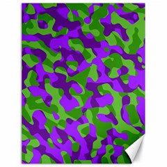 Purple and Green Camouflage Canvas 18  x 24 