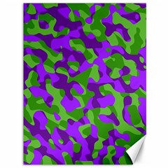 Purple and Green Camouflage Canvas 36  x 48 