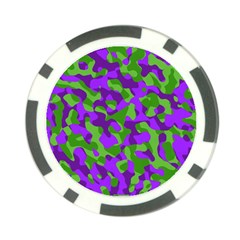 Purple and Green Camouflage Poker Chip Card Guard (10 pack)