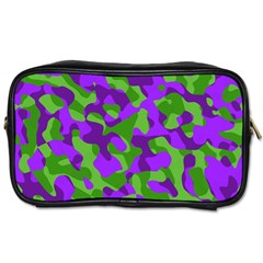 Purple and Green Camouflage Toiletries Bag (One Side)