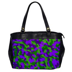 Purple and Green Camouflage Oversize Office Handbag