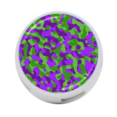 Purple And Green Camouflage 4-port Usb Hub (one Side) by SpinnyChairDesigns