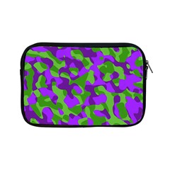 Purple And Green Camouflage Apple Ipad Mini Zipper Cases by SpinnyChairDesigns