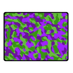 Purple and Green Camouflage Double Sided Fleece Blanket (Small) 