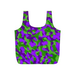 Purple and Green Camouflage Full Print Recycle Bag (S)