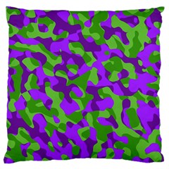 Purple and Green Camouflage Standard Flano Cushion Case (One Side)