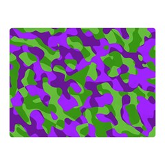 Purple And Green Camouflage Double Sided Flano Blanket (mini)  by SpinnyChairDesigns